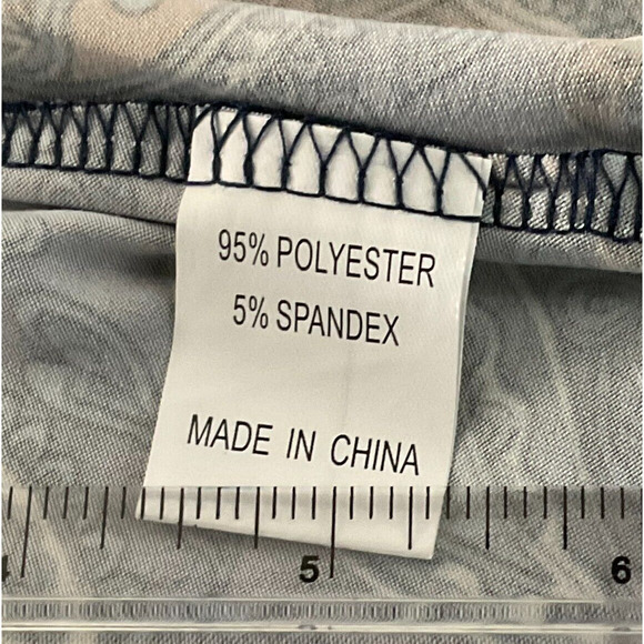 Lienridy Women's 4X Blue Orange Tunic Blouse Top Paisley Print Long Sleeve New - Picture 7 of 11